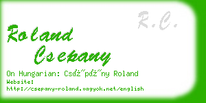 roland csepany business card